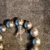 Sandalwood Buddhist prayer bead bracelet, handcrafted accessory details Picture